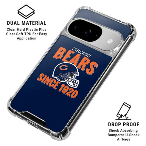 NFL Chicago Bears Helmet Google Pixel 10 Clear Case